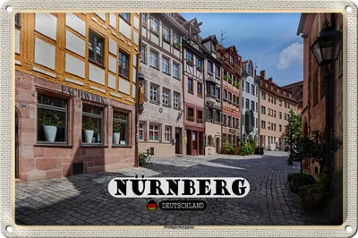 Produktbild von Blechschild Städte Nürnberg Weißgerbergasse 18x12cm