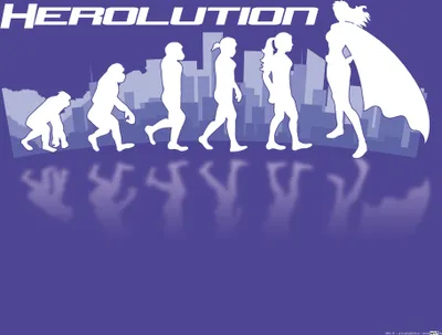 Produktbild von Superhelden Kunstdruck Bild - Herolution (40 x 40 cm)