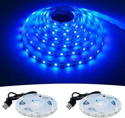 Immagine prodotto di Nastro LED flessibile 4 m, 240 LED blu 460-465 nm, IP20, non impermeabile, autoadesivo, per il fai da te e la decorazione della casa