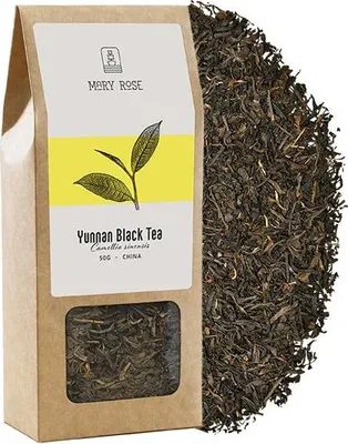 Produktbild von Mary Rose - Schwarzer Tee Yunnan 50g - Spitz Gerollte Blätter - Tiefer Intensiver Geschmack - Belebend, Energiespendend - Traditionelle Rezeptur