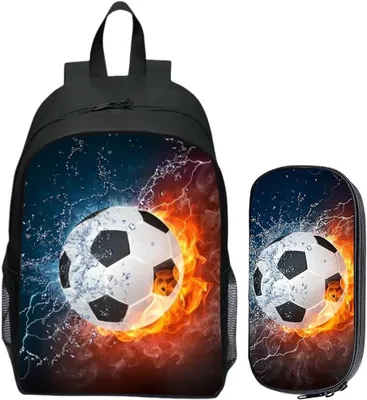 Produktbild von Kinderrucksack Fußball, große Kapazität, ergonomisch, 1 Stück, für Schule und Freizeit