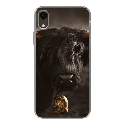 Produktbild von MuchoWow® Handyhülle Schutzhülle Hülle für iPhone XR Schottischer Highlander - Fell - Schwarz Silikon Softcase Handy Hülle - Schutzdeckel