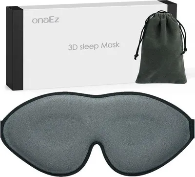 Produktbild von 3D-Augenschutz für Herren und Damen, intensivere Dunkelheit scheidende Gesichtsmaske, 12 mm tiefe Augenwinkelfalten & vergrößerte Nasenflügelmasken Schlafhilfe aus Seide für reizende Augen.