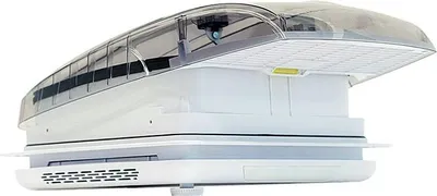 Produktbild von Dachluke DeLuxe 400x400 mm transparent mit Ventilator