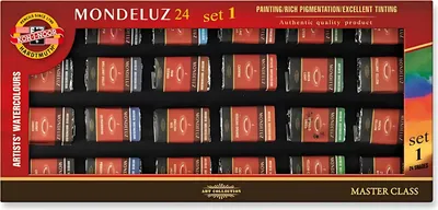 Image de Koh-i-noor peinture aquarelle MONDELUZ, set de 24 en boîte