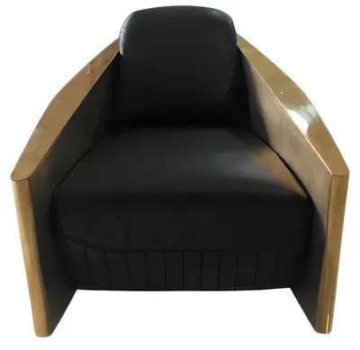 Produktbild von Designer Luxus Sessel – Eleganz aus Aluminium & Leder
