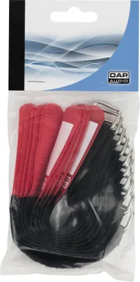 Obrázok produktu pre Upevňovacie háčiky a slučky 200 x 20 mm - červené - sada 10 ks