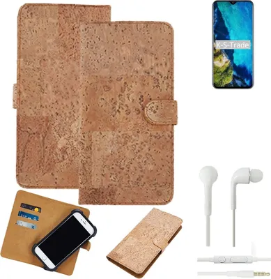 Produktbild von K-S-Trade Hülle kompatibel mit Cubot P30 + in ear Kopfhörer Kork Handyhülle Cover  Schutzhülle TPU Case Bumper in Hellbraun, (1x)