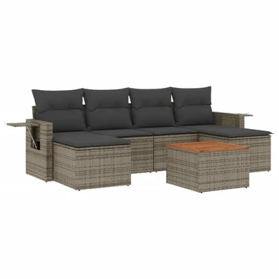 Obrázok produktu pre VidaXL 3224688, Tmavo šedá, Ratan, Oceľ, Akáciové drevo, 110 kg, dospelí a deti, 550 mm, 550 mm