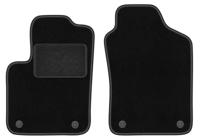 Image de Tapis avant en moquette pour Fiat 500 Hybrid 2020- (à hayon) – 2 pièces, noirs, sur mesure – Wielganizator LUX