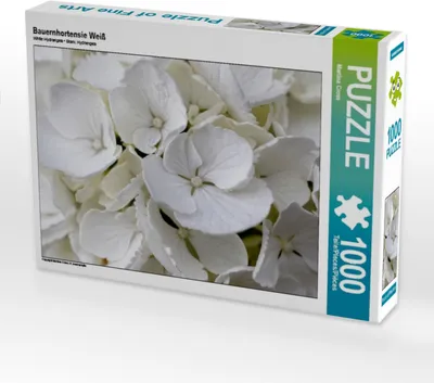 Produktbild von Calvendo Bauernhortensie Weiß 1000 Teile Puzzle quer 640x480mm, Cross Martina; 7302370