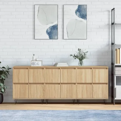 Image de vidaXL Sideboards 3 pcs. chêne Sonoma bois composite