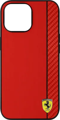 Obrázok produktu pre Ferrari Fesaxhcp13Xre Iphone 13 Pro Max 6,7" Červeno/Červené Pevné Puzdro On Track Carbon Stripe