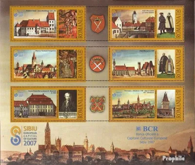 Produktbild von Briefmarken Rumänien 2007 Mi Block400 (kompl.Ausg.) postfrisch Kulturhauptstadt - Hermannstadt