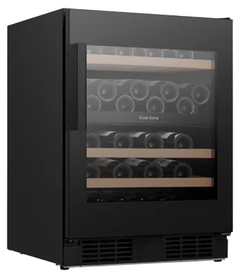 Produktbild von Gorenje RW3N122GSLF Weinkühlschrank, 2 Temperaturzonen, 128 Liter, 46 Flaschen, WiFi-Steuerung, LED-Beleuchtung, Schwarz