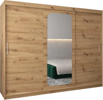 Produktbild von MEBLE KRYSPOL Promo 2250 Schlafzimmerschrank drei Schiebetüren - Artisan