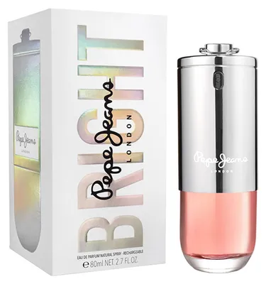 Immagine prodotto di Pepe Jeans Bright, Donna, 80 ml, Profumo liquido, Zenzero, Mandarino, Pera, Gelsomino, Cuoio, Peonia bianca, Muschio, Patchouli, Sandalo
