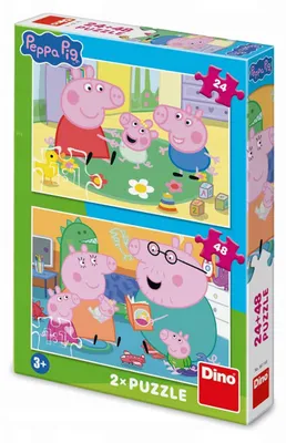 Image de Puzzle Dino Peppa Pig : Maison 24+48 pièces