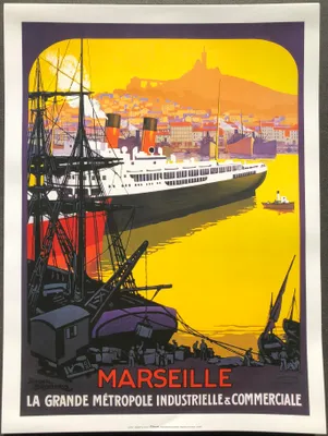 Zdjęcie produktu dla Marsylia – Paquebot / Roger Broders – plakat 30 x 40 cm
