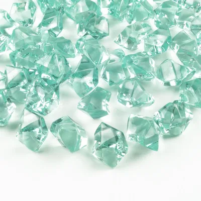 Produktbild von Kristall Eis 25 mm Eisgrün 50 Stück Deko Steine Kristalle Acryl