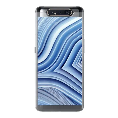 Produktbild von MuchoWow® Handyhülle Schutzhülle Hülle für Samsung Galaxy A80 Natursteine - Muster - Blau Silikon Softcase Handy Hülle - Schutzdeckel