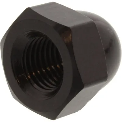 Zdjęcie produktu dla Śruba z nakrętką kołpakową JMP M10x1.25mm aluminiowa czarna