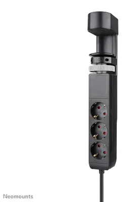 Produktbild von Neomounts DS22-840BL6 Tischsteckdose mit Klemme und USB-C- und USB-A-Anschlüssen - Schnellladung, 1,4 m, Drinnen, Typ F, Kunststoff, Schwarz, Kunststoff