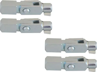 Produktbild von 4 Stück - Gabelkopf 6x12 M6 verzinkt mit Sicherungsbolzen / ES-Bolzen und Gegenstück