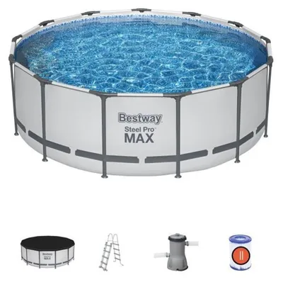 Produktbild von Bestway Steel Pro 5618W, Gerahmter Pool, Leiter, Weiß, 50,3 kg