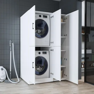 Immagine prodotto di Roomart DORA-II Mobile da appoggio per lavatrice, larghezza 115 cm, bianco