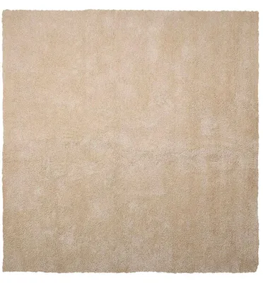 Produktbild von BELIANI Teppich Beige Polyester 200 x 200 cm Quadratisch Hochflor Modern Maschinengetuftet Fußbodenheizung Geeignet Wohnzimmer Schlafzimmer Flur