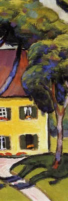 Obrázek produktu pro August Macke art print obrázek - Staudacherhaus Am Tegernsee, 1910 (91 x 30 cm)
