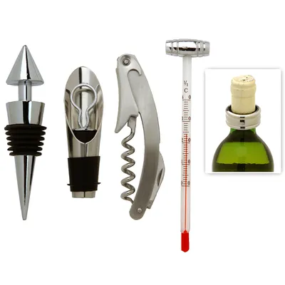 Produktbild von Weinkenner Korkenzieher Weinset Flaschenöffner Weinaccessoire - 5 Elemente