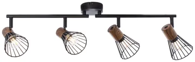 Produktbild von BRILLIANT Spotrohr, 4-flammig, drehbar Manama schwarz IP20 E14 18 Watt dimmbar g. f. Tropfenlampe