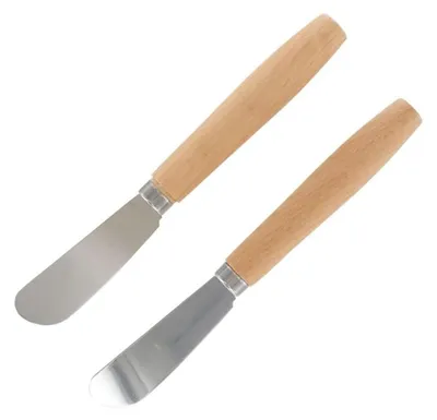 Buttermesser Set 2-teilig, Holzgriff, Edelstahl, 17,3 cm