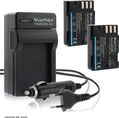 Produktbild von 2x Akku + Lader für Pentax D-Li90 K-3 K3 K3II K5II K7 K-7 645D 645Z 1600 mAh