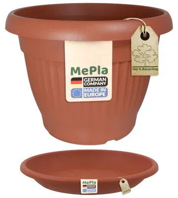 Produktbild von MePla - Set - Kübel Campana Ripp ø 70 + US ø 58 cm terra