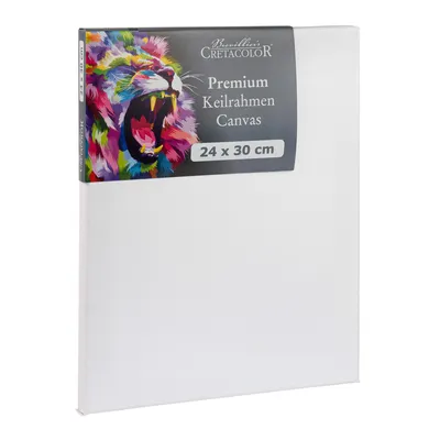 Obrázok produktu pre Cretacolor napnuté plátno 24 x 30 cm – 1 ks – sada plátna – prémiové maliarske plátno na drevenom ráme – bavlnené plátno pre akryl, olej a zmiešané techniky