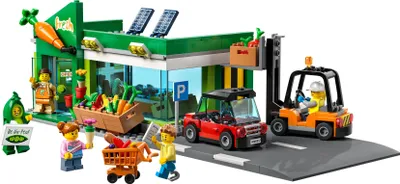 Produktbild von LEGO 60347 City Supermarkt, Spielzeug-Shop, inkl. Auto, Gabelstapler und Straßenplatte, für Kinder ab 6 Jahre; aus der TV-Serie