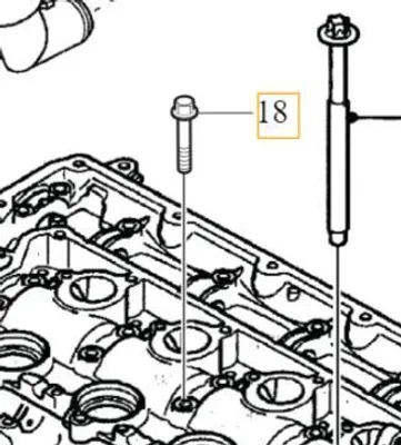 Image de VOLVO Vis de couvercle de soupape d'origine M6x40 OE 30725021