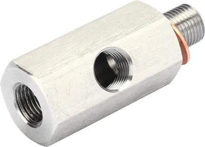 Image de Adaptateur mâle en T pour capteur de pression d'huile NPT 1/8 po vers M10 10x1,0 pour jauge de conduite d'alimentation turbo