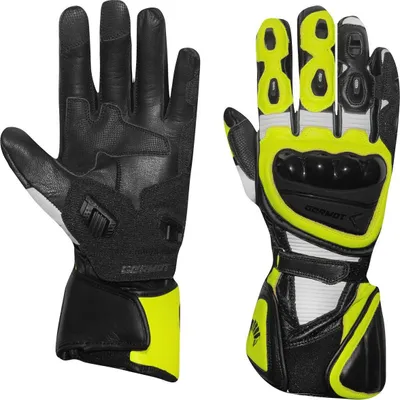Produktbild von Germot Handschuh Supersport 2 Schwarz/Weiß-Gelb-12