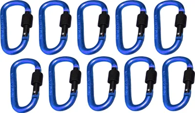 Immagine prodotto di Set di 10 moschettoni, colore 9: blu scuro, 100 kg
