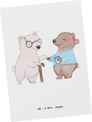 Produktbild von Mr. & Mrs. Panda Postkarte Altenpflegerin Herz - Weiß - Geschenk, Postkarten, Hilfe, bildkarte, Pflegerin, Fürsorglich, Liebevoll, Grußkarte, Ansichtskarte