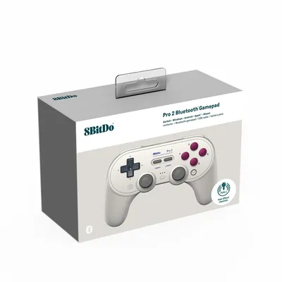 Image de 8Bitdo Pro 2 Hall Effect White USB Gamepad Analogue / Digital Android, Nintendo Switch