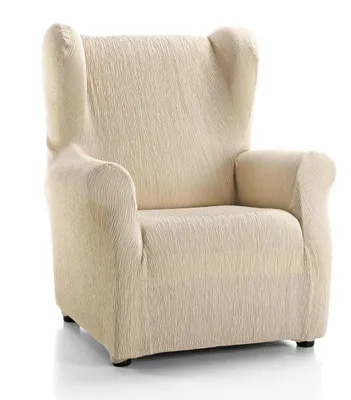 Ohrensesselbezug, Beige, Jacquard, 70-100 cm breit, 90-110 cm hoch