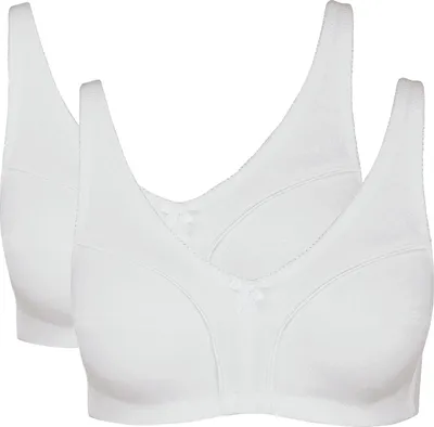 Produktbild von Viania BH ohne Bügel 2er-Pack weiß Cup B: 80