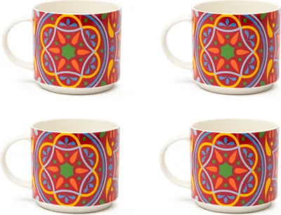Produktbild von Excelsa set von 4 teetasse Puebla porzellan 29 cl bunt
