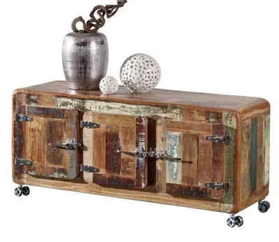 Immagine prodotto di MASSIVMOEBEL24 | credenza in legno di Legno riciclato 126x40x56 multicolore laccato FREEZY #04