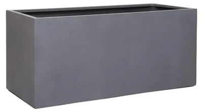 Produktbild von VIVANNO Pflanztrog Fiberglas MAXI Kasten, Graphitgrau matt - 100x45x45 cm